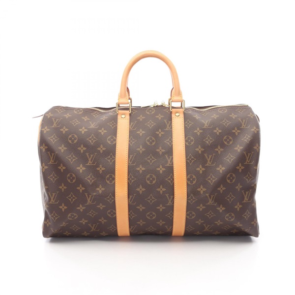 LOUIS VUITTON Keepall 45 travel hand bag M41428 Monogram leather Brown Used