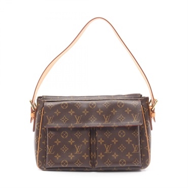 LOUIS VUITTON Vivacite GM Shoulder Bag M51163 Monogram leather Brown Used Women