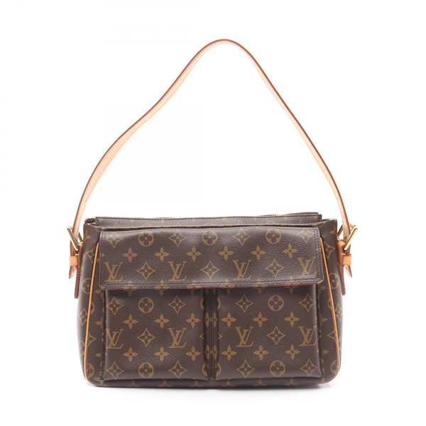 LOUIS VUITTON Vivacite GM Shoulder Bag M51163 Monogram leather Brown Used Women