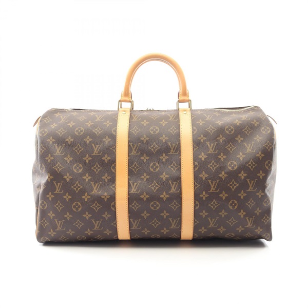 LOUIS VUITTON Keepall 50 travel hand bag M41426 Monogram leather Brown Used