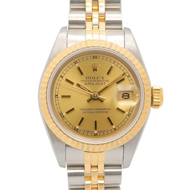 ROLEX Datejust No. 96 Wrist Watch 69173 Automatic 18KYG Gold SS Used Women