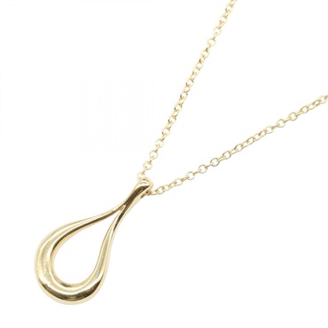 TIFFANY＆CO Open teardrop Pendant Necklace 18KYG Yellow Gold Used 41㎝