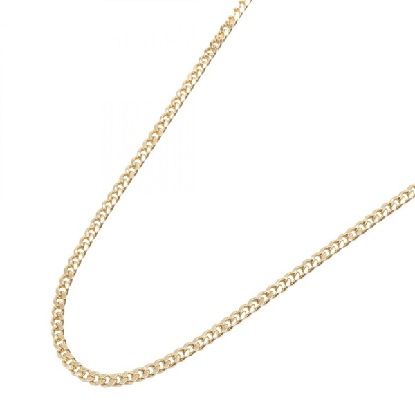 JEWELRY Single 2 Side Flat Link Chain Necklace 18KYG Yellow Gold Used 50cm