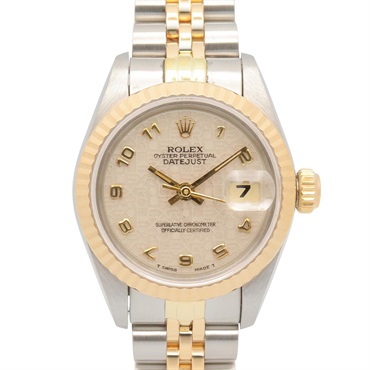 ROLEX Datejust R-series Jubilee dial Arabic numerals Wrist Watch 69173 AT 18KYG