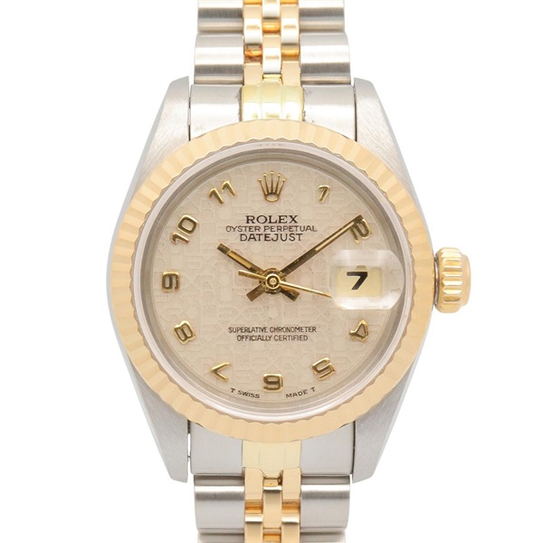 ROLEX Datejust R-series Jubilee dial Arabic numerals Wrist Watch 69173 AT 18KYG