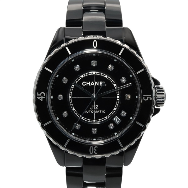 CHANEL J12 12P Diamond Wrist Watch H5702 Automatic winding ceramic Used mens CC
