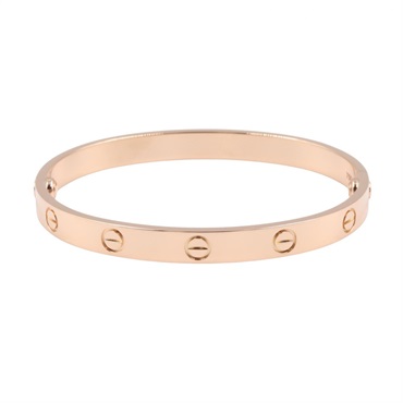 CARTIER Love Bracelet Bangle 18KRPG Pink Rose Gold Used Women