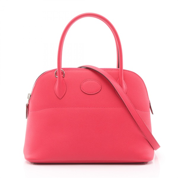 HERMES Bolide 27 shoulder Handbag D Epsom Rose extreme Used SHW
