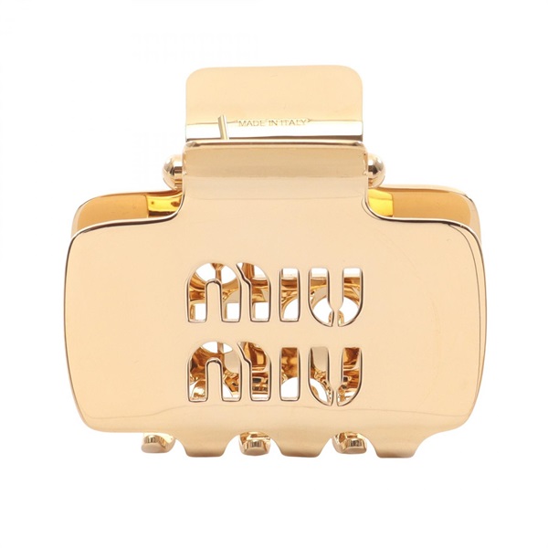 Miu Miu Barrette Claw Clip 5IF2192DTUF0056 Gold Plated NEW Women