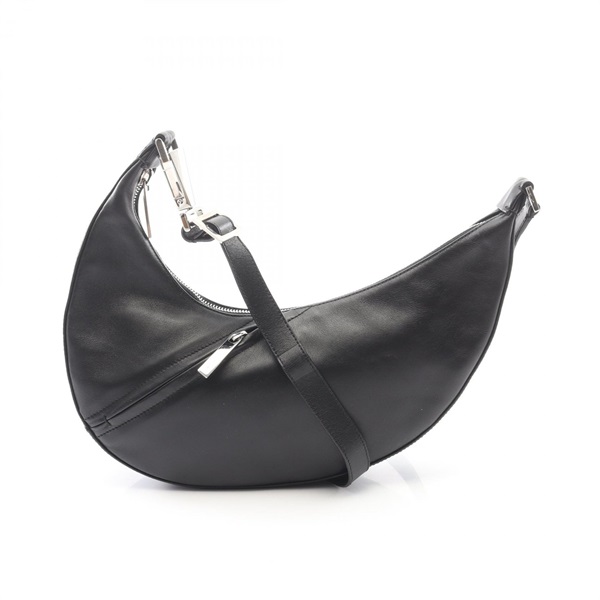 Salvatore Ferragamo Shoulder Bag 21 0229 leather Black Half moon Used Women