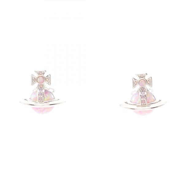 Vivienne Westwood FRANCA Pierced Earrings Stainless Steel Pink NEW Women