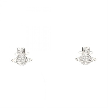 Vivienne Westwood TAMIA Pierced earrings SS Rhinestone Clear NEW Women
