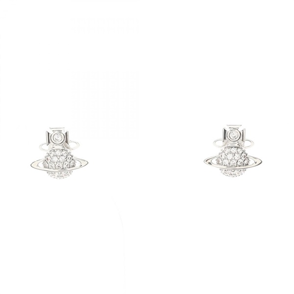 Vivienne Westwood TAMIA Pierced earrings SS Rhinestone Clear NEW Women