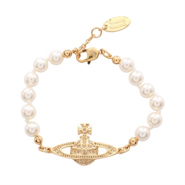 Vivienne Westwood MINI BAS RELIEF Bracelet 61030001/02R122 GP Artificial pearl N