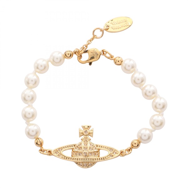 Vivienne Westwood MINI BAS RELIEF Bracelet 61030001/02R122 GP Artificial pearl N