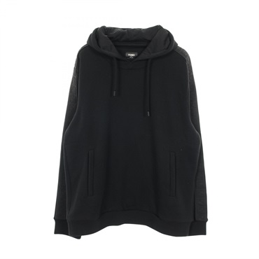 FENDI FF Line logo Hoodie FY0981 A2F1 cotton Black #L Used mens