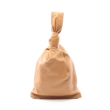 BOTTEGA VENETA BV Twist Handbag pouch 607964 leather Brown camel Used Women