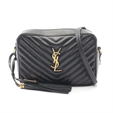 SAINT LAURENT PARIS LOU CAMERA Shoulder crossbody Bag 520534 leather Black Used