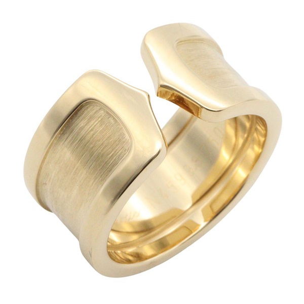 CARTIER C2 Wide Ring 18KYG Yellow Gold Used women US size 6.25 #53