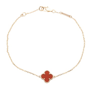 Van Cleef & Arpels Sweet Alhambra Carnelian Bracelet VCARN59K00 18KRG Gold Women