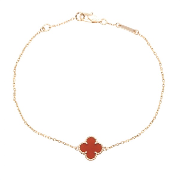 Van Cleef & Arpels Sweet Alhambra Carnelian Bracelet VCARN59K00 18KRG Gold Women