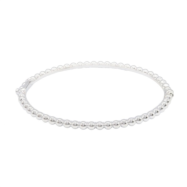 Van Cleef & Arpels Perle Bangle Bracelet RO7A900 18KWG White Gold Used Women