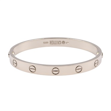 CARTIER Love Bracelet 18KWG White Gold Used Women #16