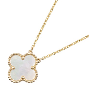 Van Cleef & Arpels Vintage Alhambra Necklace 18KYG Mother of Pearl Used Women