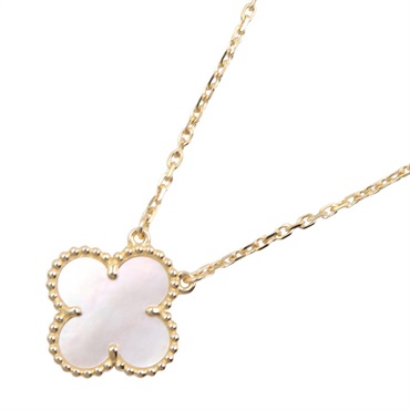 Van Cleef & Arpels Vintage Alhambra Mother of Pearl Necklace 18KYG Gold Women