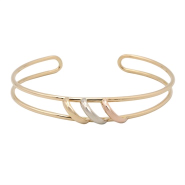 CARTIER Trinity Bangle 18KYG Yellow 18KWG White 18KPG Three Gold Used unisex