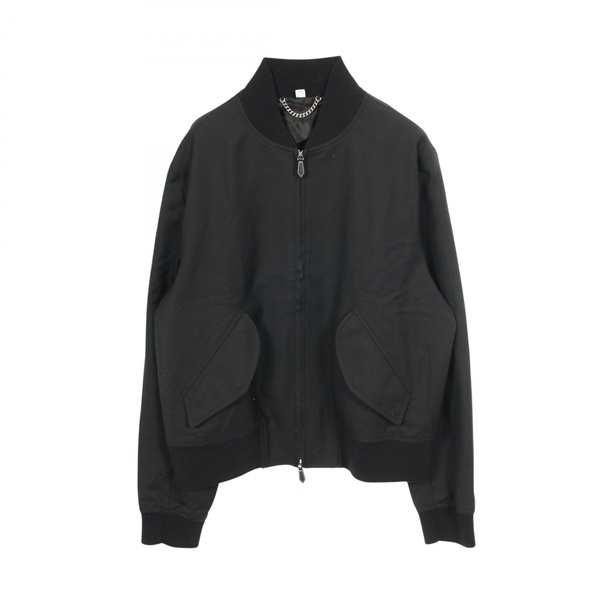 BURBERRY Zip-up Jacket Blouson wool Black #52 Used mens