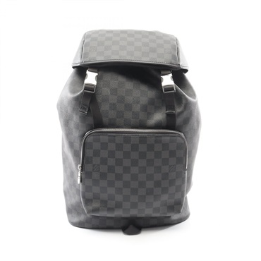 LOUIS VUITTON Zack Rucksack Backpack N40005 Damier graphite canvas Black Used LV