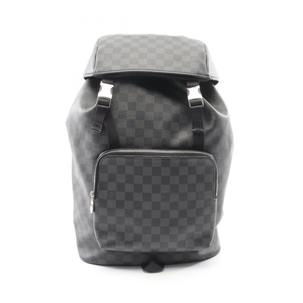 LOUIS VUITTON Zack Rucksack Backpack N40005 Damier graphite canvas Black Used LV