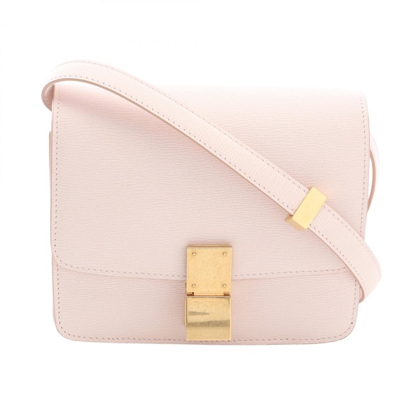 CELINE Classic Box Small Crossbody Shoulder Bag leather Pink Used Women GHW