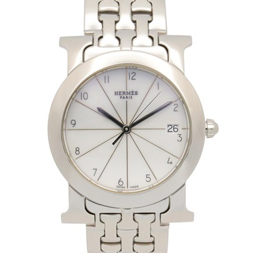 HERMES H watch Rondo Wrist Watch HR1.510 Quartz Stainless Steel Used Women