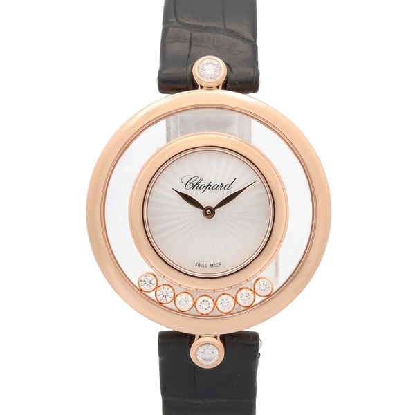 Chopard Happy Moving Diamond Wrist Watch 209426-5001 18KRG Quartz Used Women