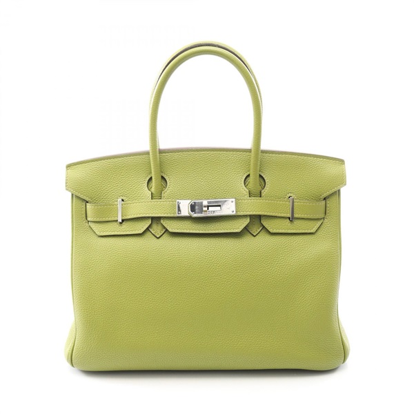 HERMES Birkin 30 Handbag I 028496CK Clemence leather Anis green SHW Used Women