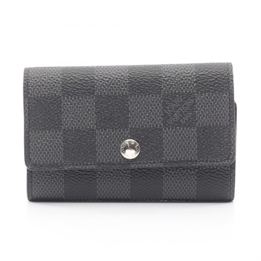 LOUIS VUITTON Multicles 6 key holder N62662 Damier graphite Black Used mens
