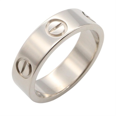 CARTIER Love Ring 18KWG White Gold Used unisex US size 5.25 #51