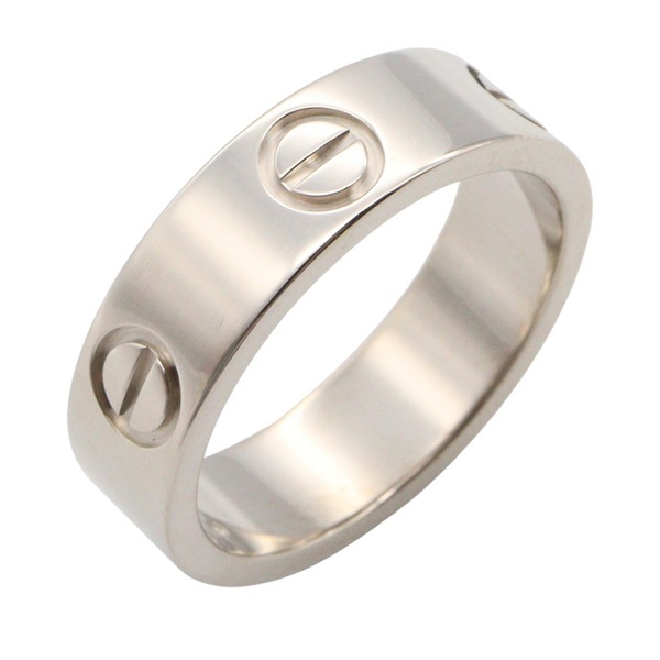 CARTIER Love Ring 18KWG White Gold Used unisex US size 5.25 #51