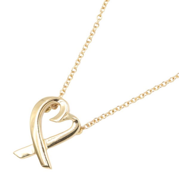 TIFFANY＆CO Loving Heart Necklace Pendant 41.5cm 18KYG Yellow Gold Used Women