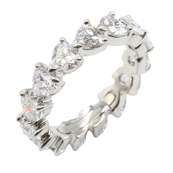 HARRY WINSTON Prong Set Ring Pt950 Platinu Diamond Used women US size 5.25 #50