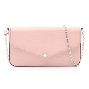 LOUIS VUITTON Pochette Felicie Chain Shoulder Crossbody Bag M62467 Epi Pink Used