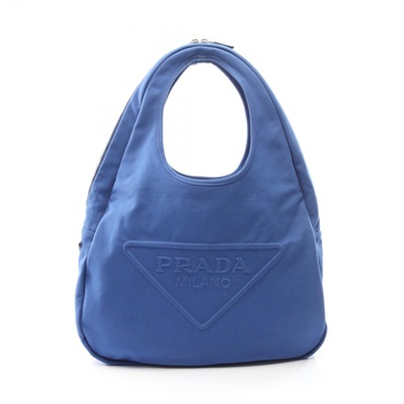 PRADA CANAPA Tote Bag 2VY005 canvas Blue Used Women