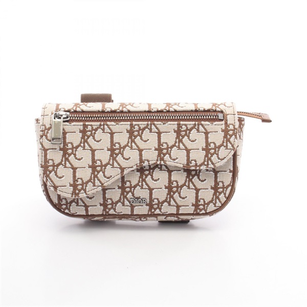 Christian Dior TRAVIS SCOTT CACTUS JACK SADDLE Pouch Mini Bag canvas Beige Used
