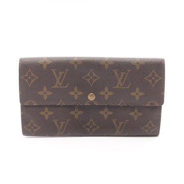 LOUIS VUITTON Pochette Porte-monnaie Credit Bifold long Wallet Purse M61725 Used