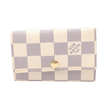LOUIS VUITTON Multicles 6 Key Holder Case N61745 Damier Azur canvas White Used