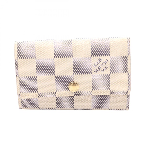 LOUIS VUITTON Multicles 6 Key Holder Case N61745 Damier Azur canvas White Used