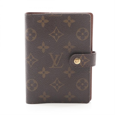 LOUIS VUITTON Agenda PM Notebook cover R20005 Monogram canvas Brown Used Women