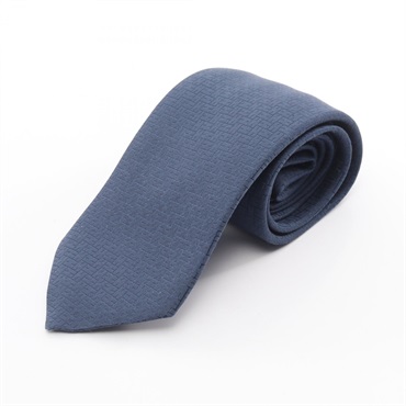 HERMES H pattern Tie silk Navy mens